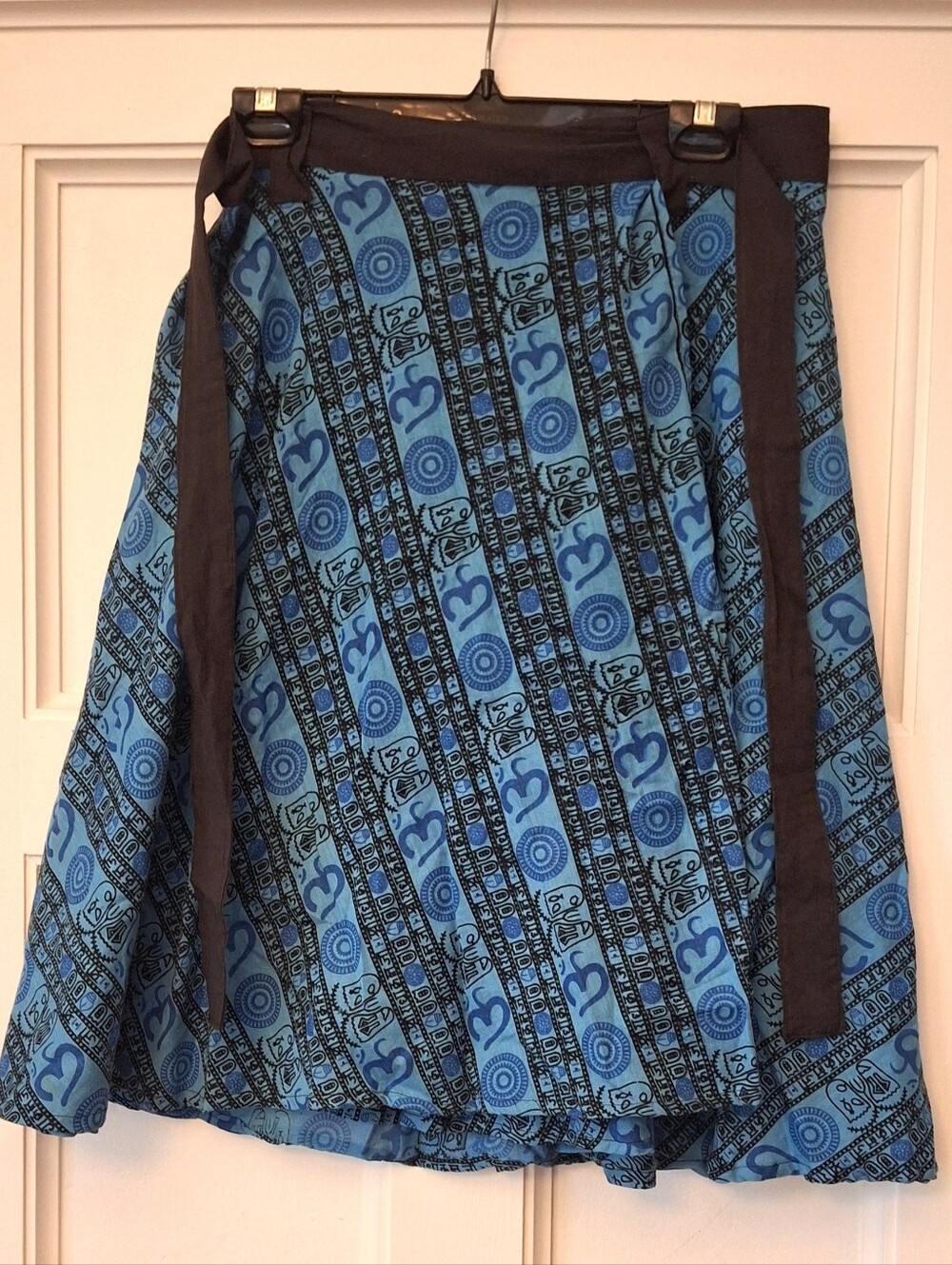 Jayli NWT Vibrant Blue, Vibrant Blue, & Black Wrap Aline Skirt One Size Fits All